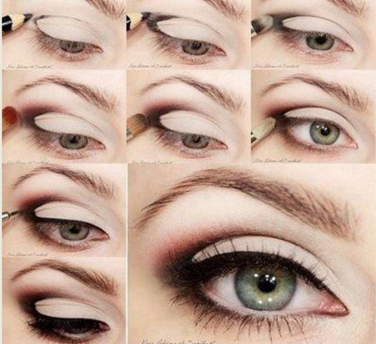 Повседневный макияж для серых глаз
