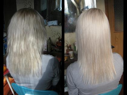Каутеризация волос фото до и после