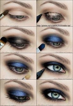 Темный макияж для зеленых глаз