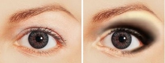 Макияж для серых глаз с нависшими веками (фото)